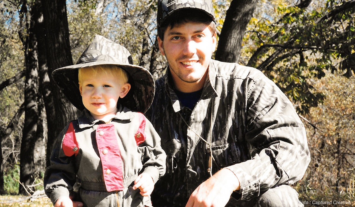 Captured Creative's Taylor Kollman and his father on their Minnesota hunting property.