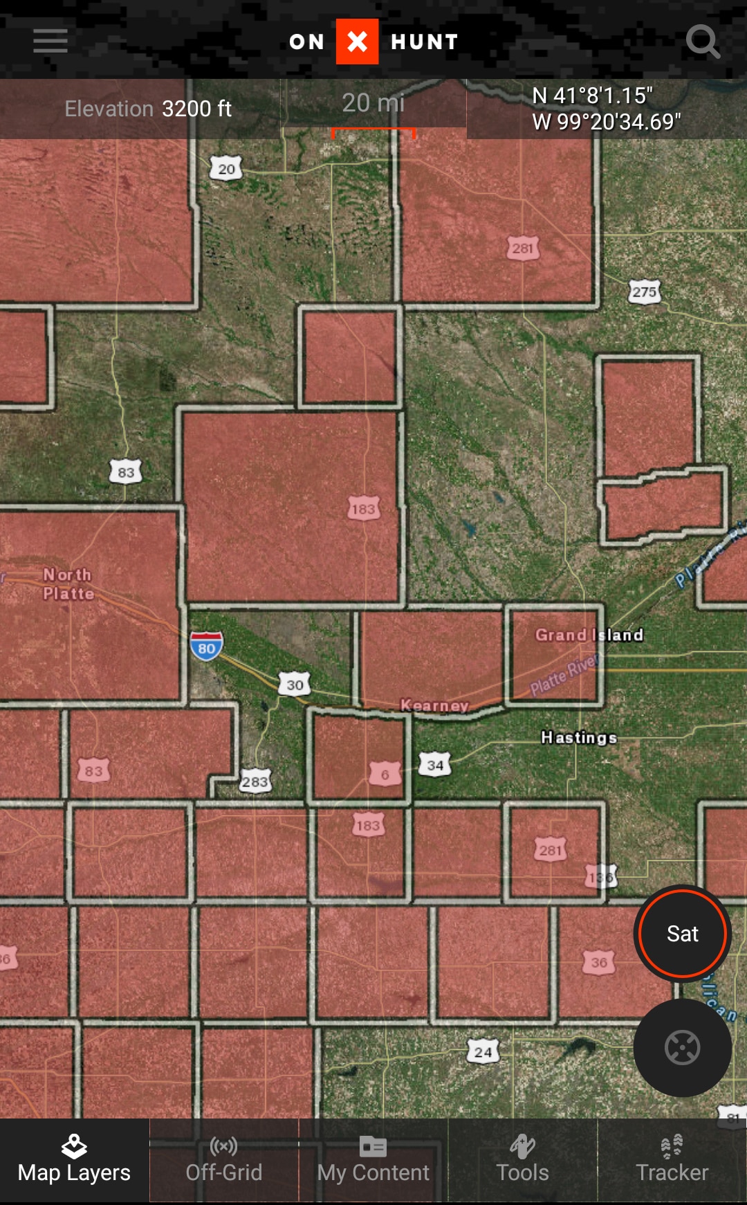 The onX Hunt App QDMA Layer, developed with the Quality Deer Management Association, shows reported QDMA cases by county.