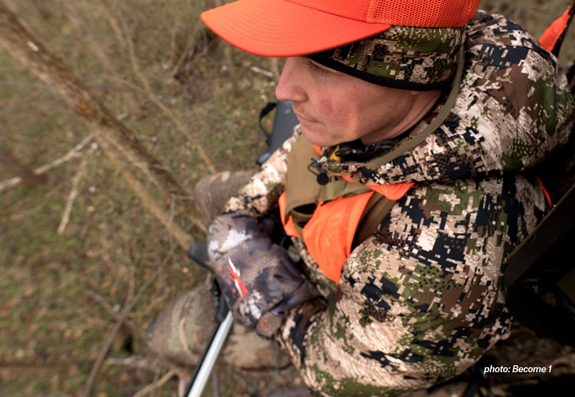 onX Hunt Founder Eric Siegfried hunting from a tree stand.