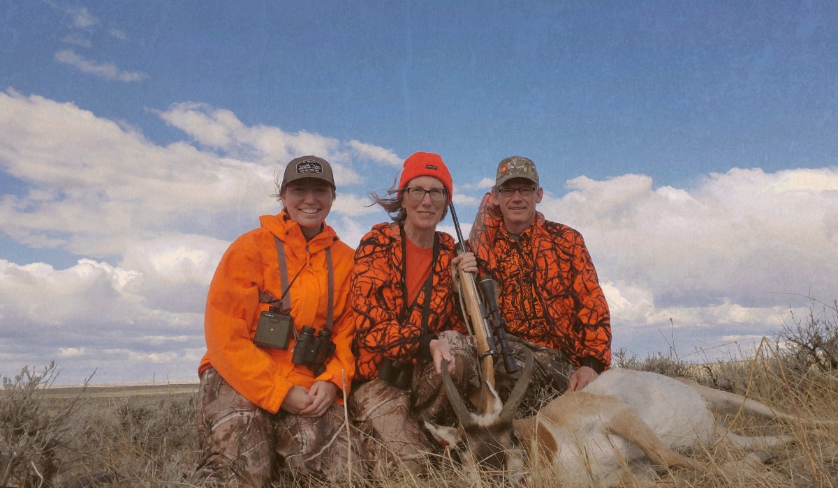 A family hunting antelope together in Montana.