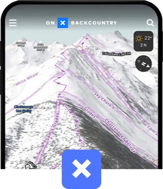 onX Backcountry app preview