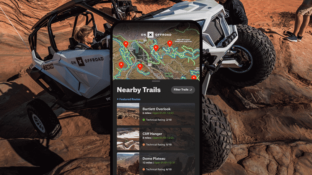 Map of Moab off-road trails