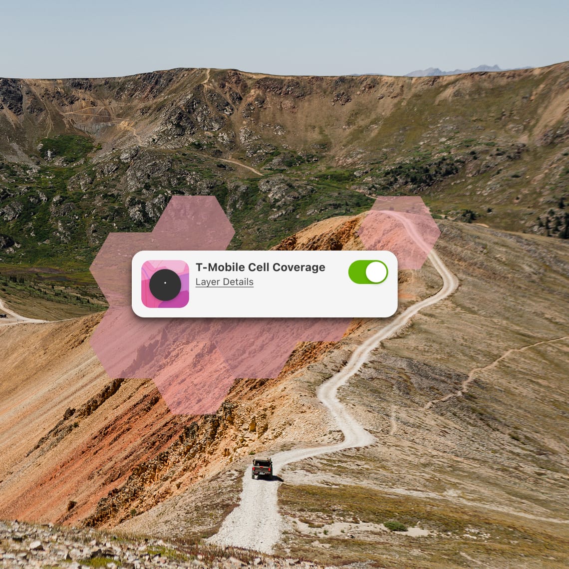 an off-road trail showing onX offline maps