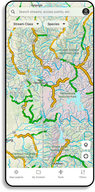 TroutRoutes app