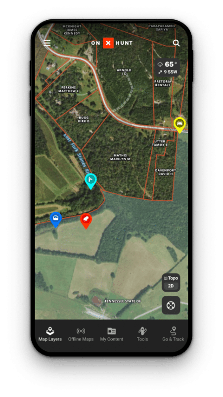 onX Hunt App Features 3D amp Topo - Hunt Features Landownership 451x800 