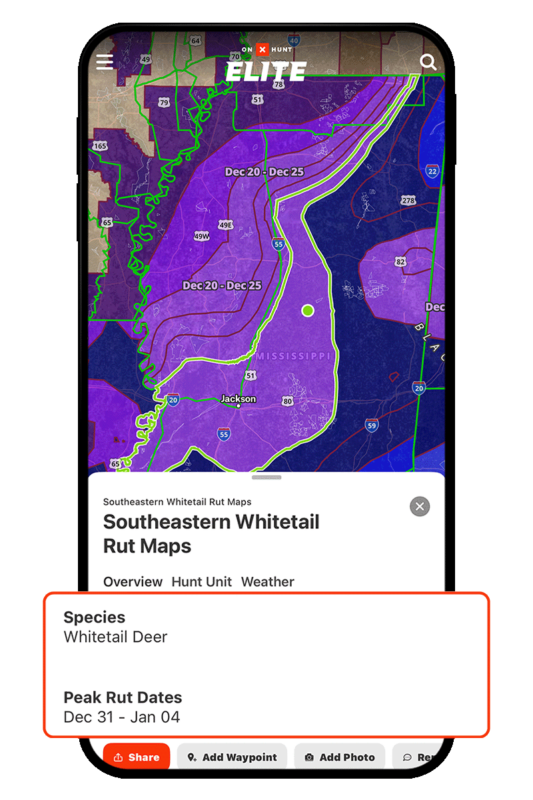 Southern Rut Heat Map | onX Hunt