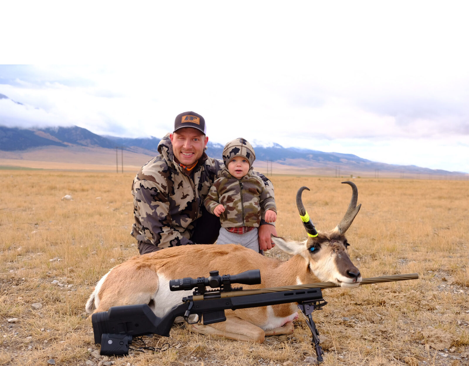 Huntin' fool and his kid with an out of state antelope tag