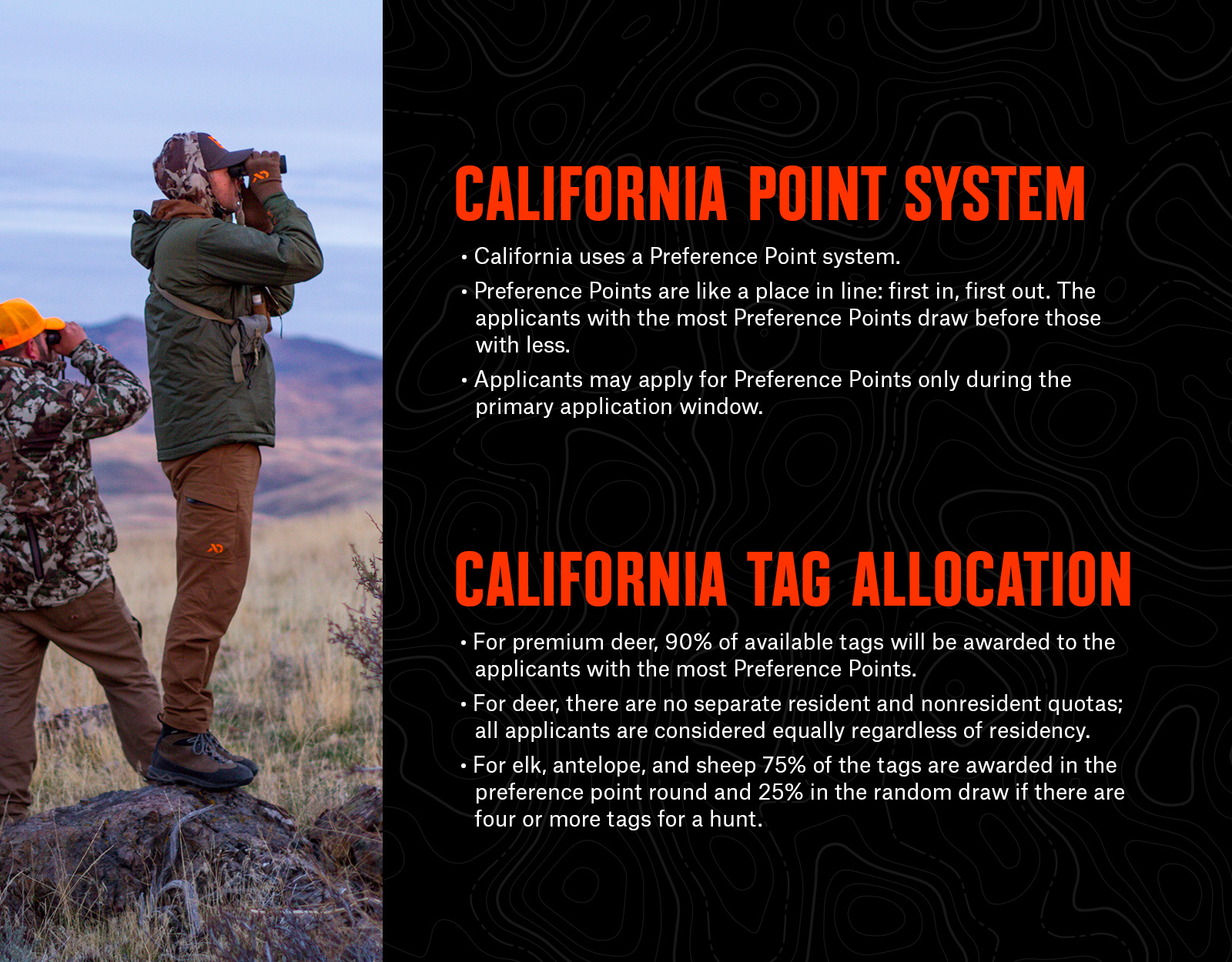 California hunting tag point system 
