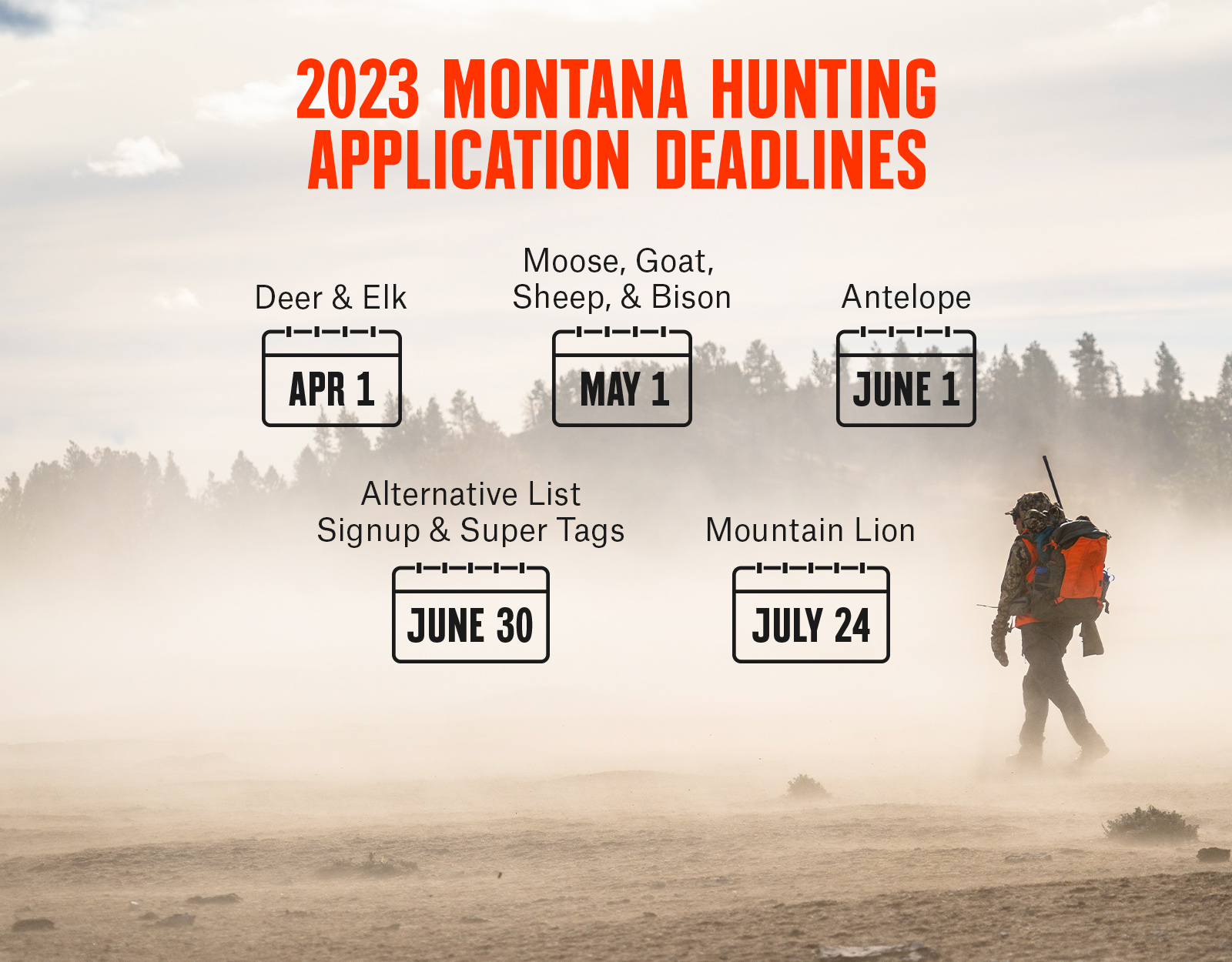 Montana hunting application deadlines