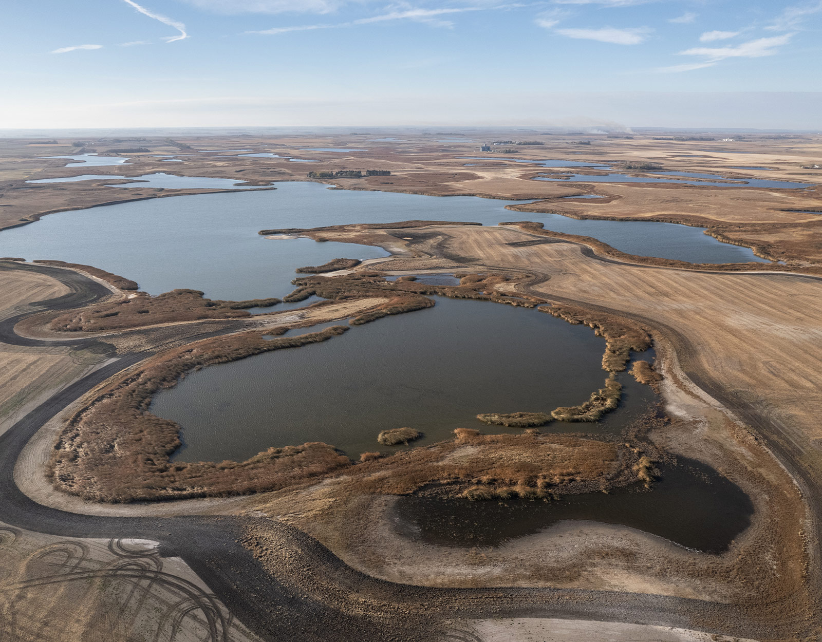 Parcels of land used as breeding habitat for waterfowl.