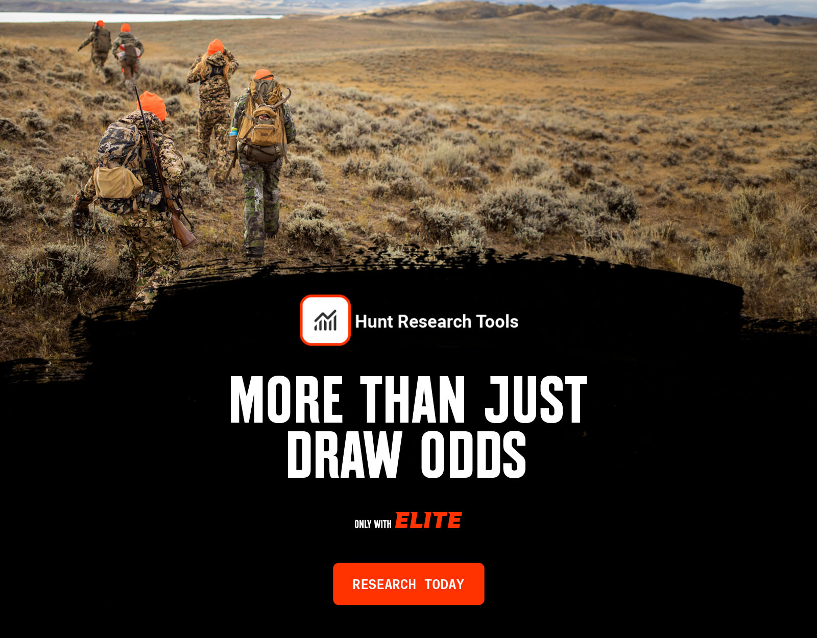 Infographic promoting onX Hunt Research Tools for Elite Members.