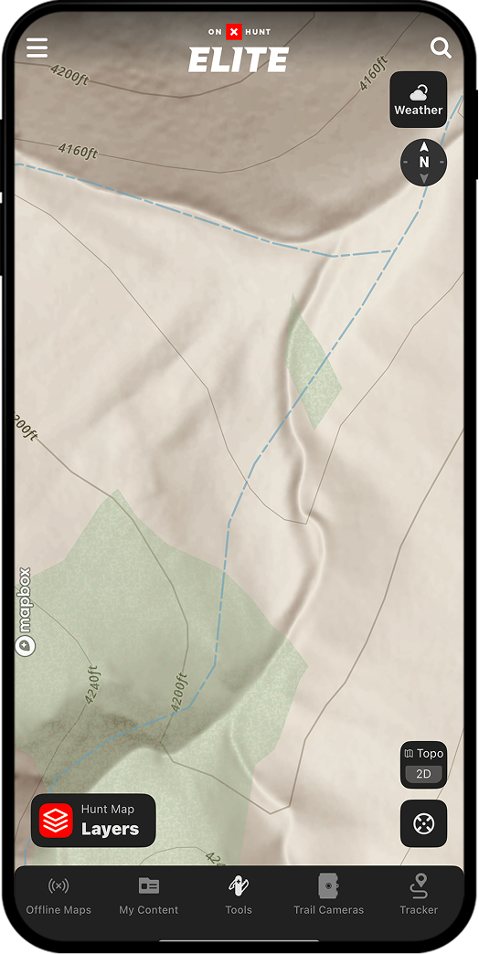 onX Hunt Lidar Maps.