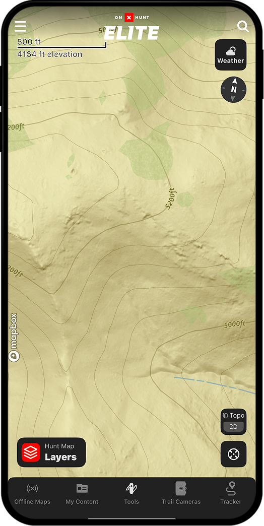 onX Hunt Lidar Maps.