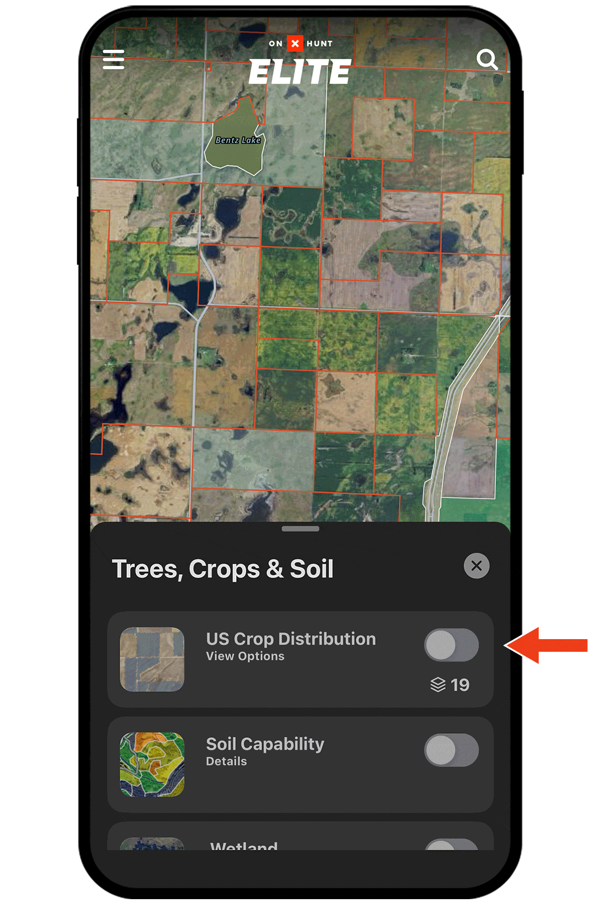 Gif demonstrating onX Hunt Map Layer functionality.