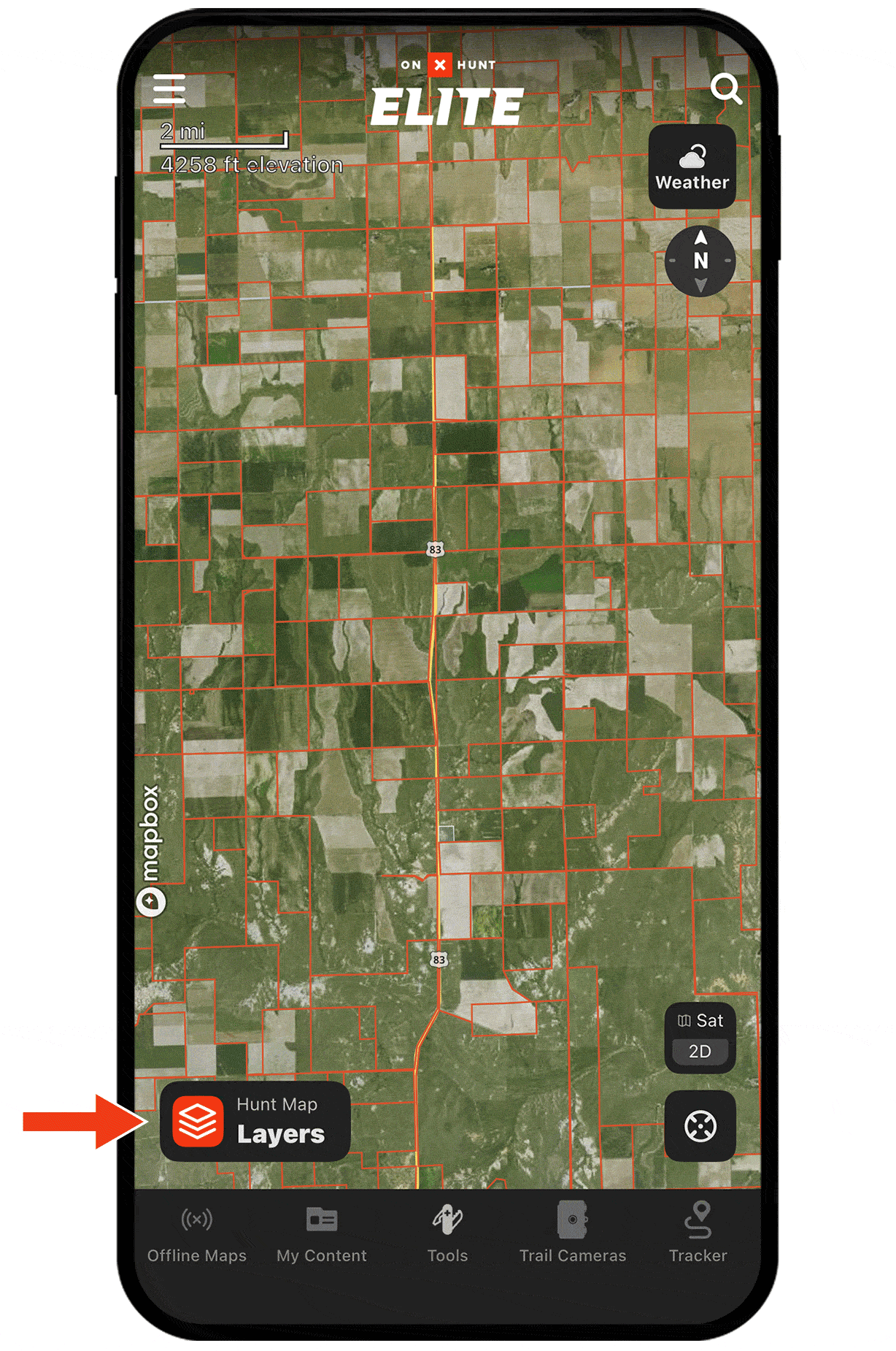 Gif demonstrating onX Hunt Map Layer functionality.