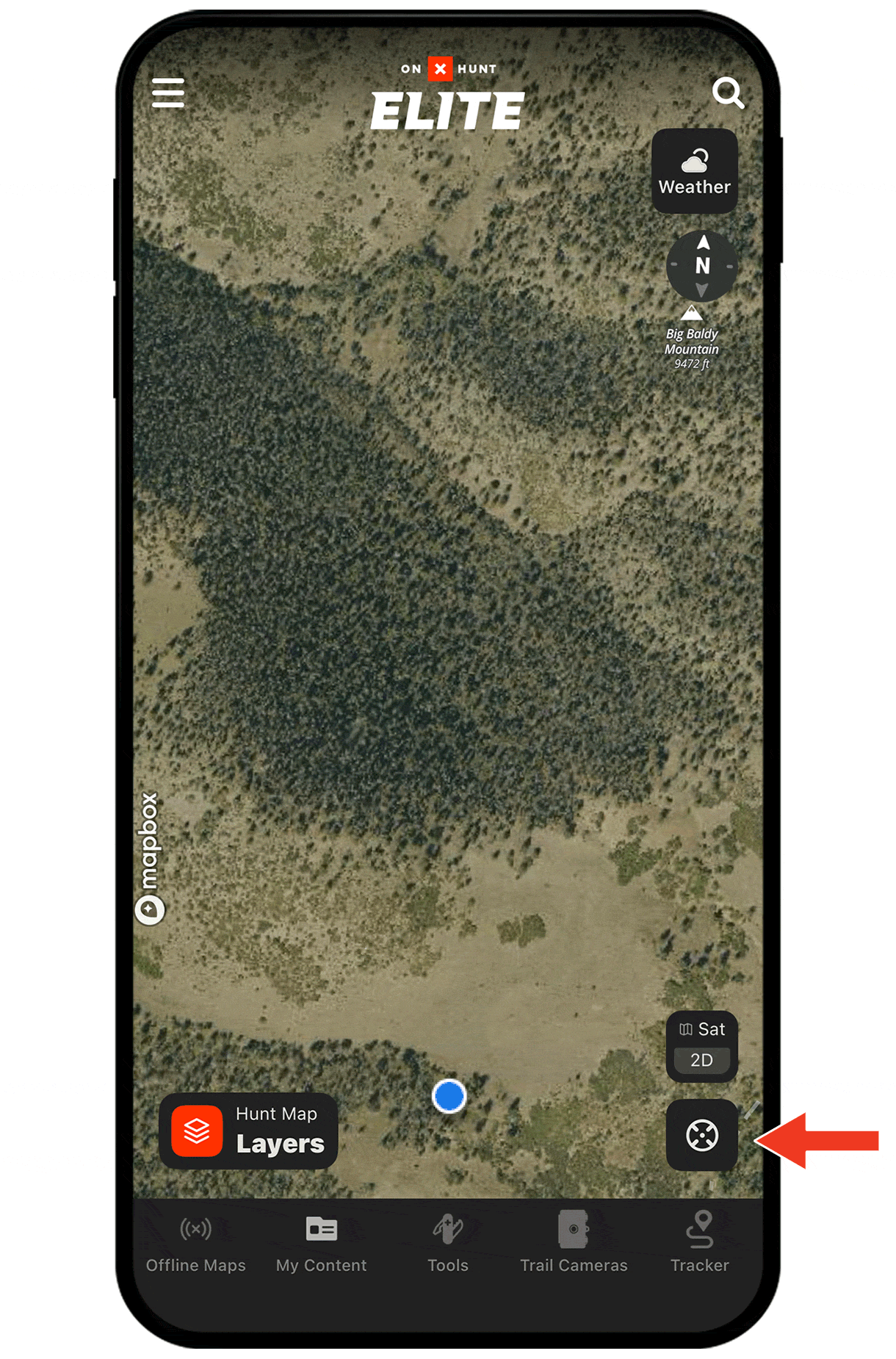 Gif demonstrating onX Hunt Waypoint functionality.