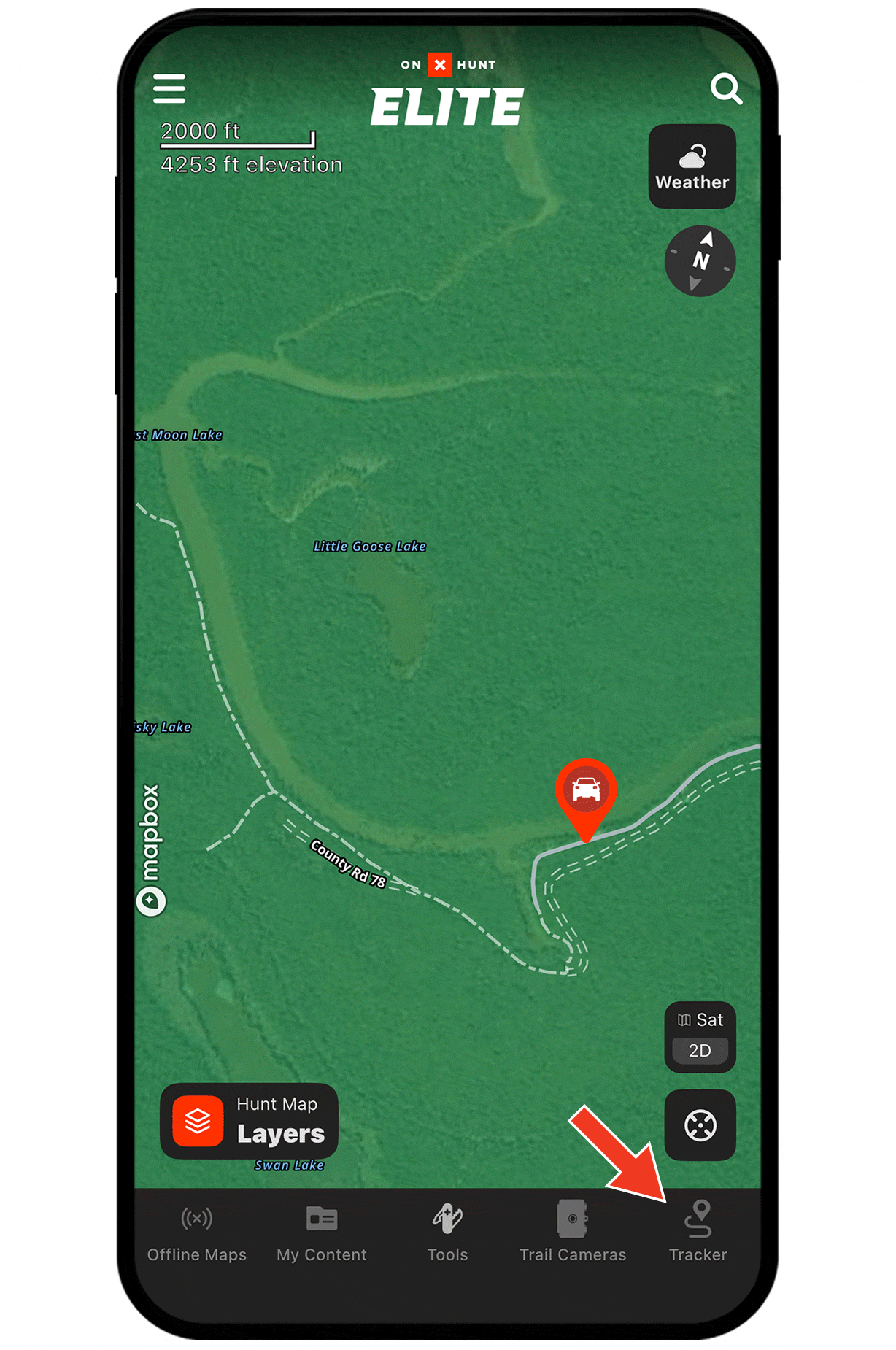 Gif of onX Hunt Tracker