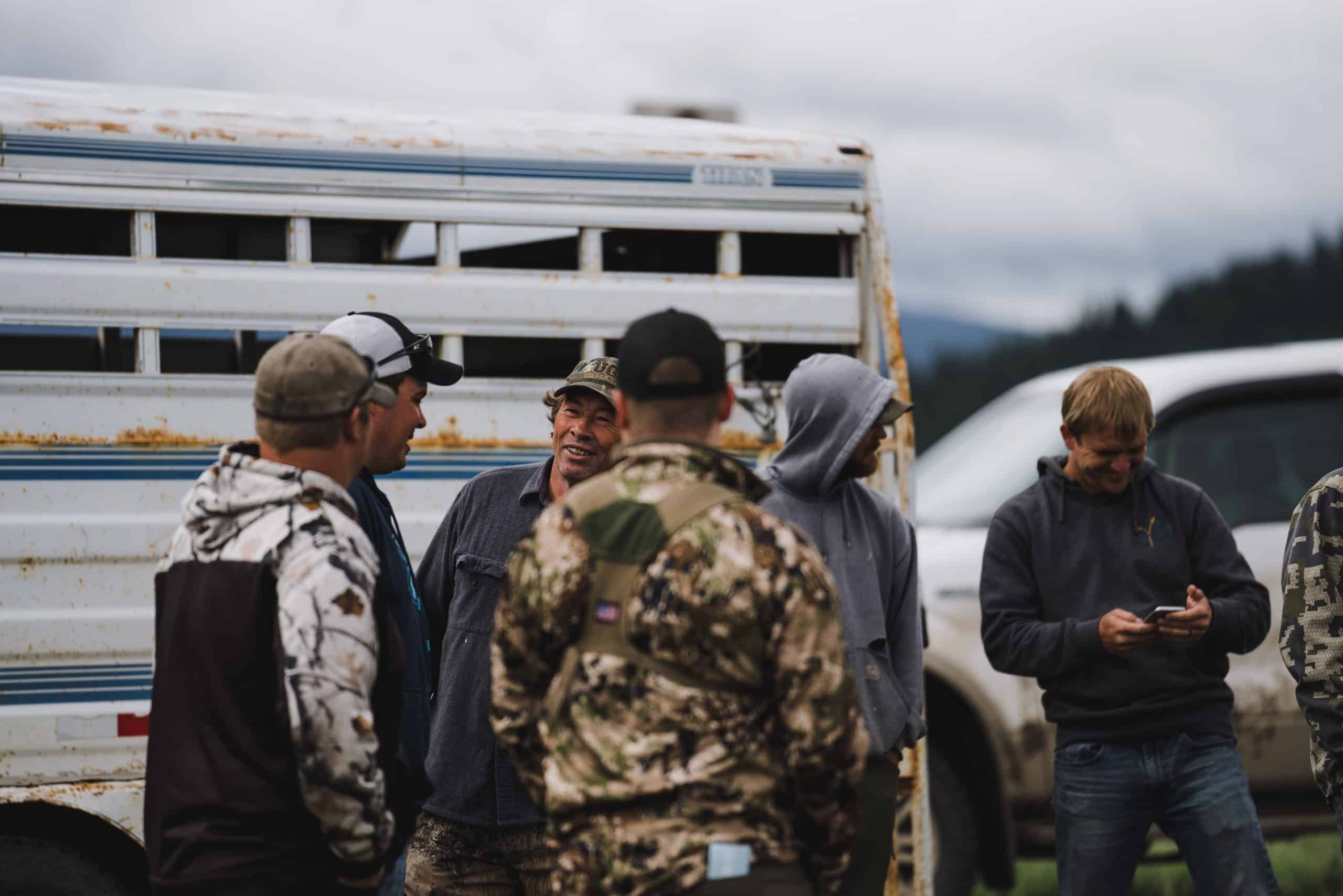 A group of cowboys from across the state talk about the upcoming shed hunt. A group of cowboys from across the state talk about the upcoming shed hunt.
