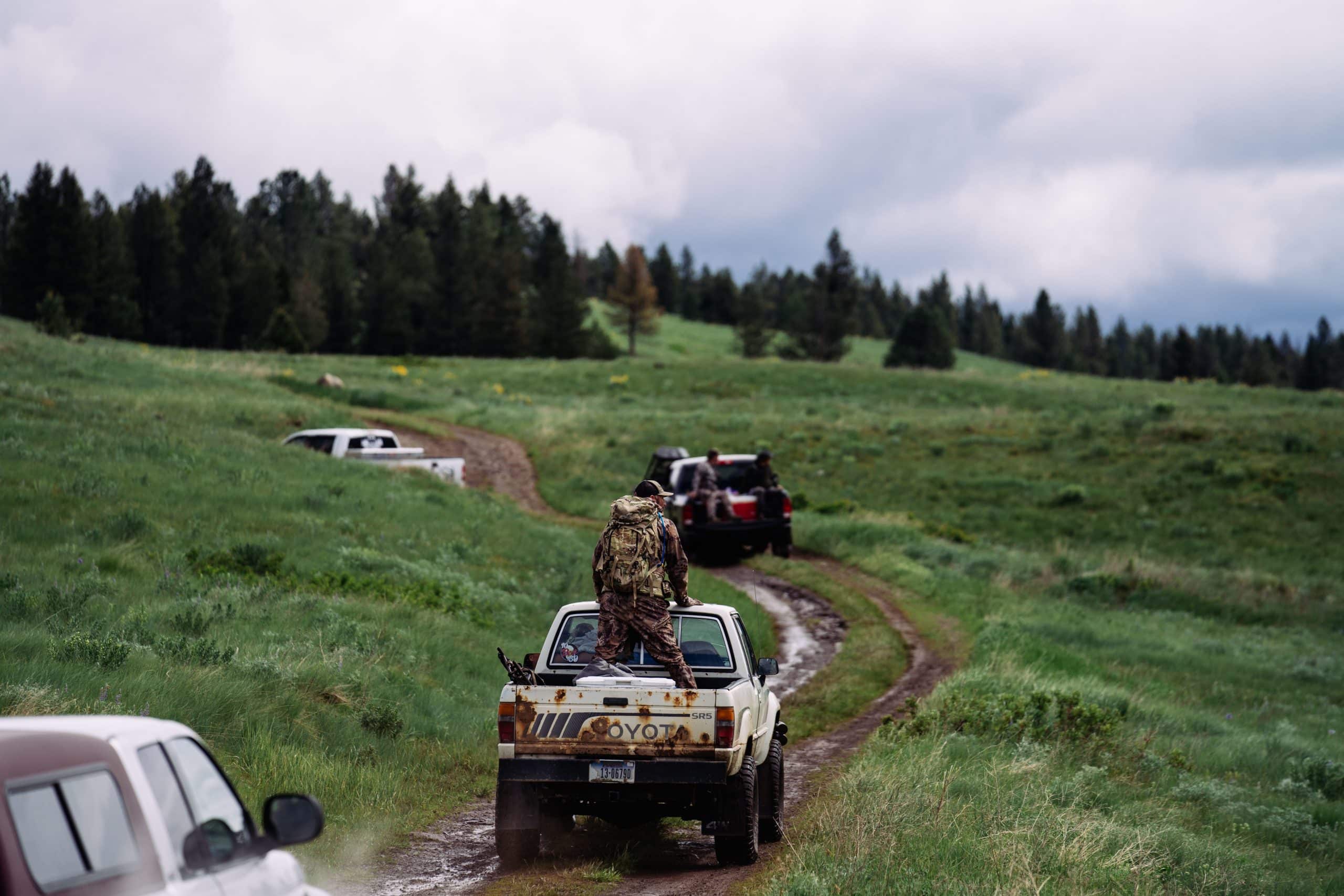 The muddy road leading deeper into the Blackfoot-Clearwater Game Range in Montana. The muddy road leading deeper into the Blackfoot-Clearwater Game Range in Montana.