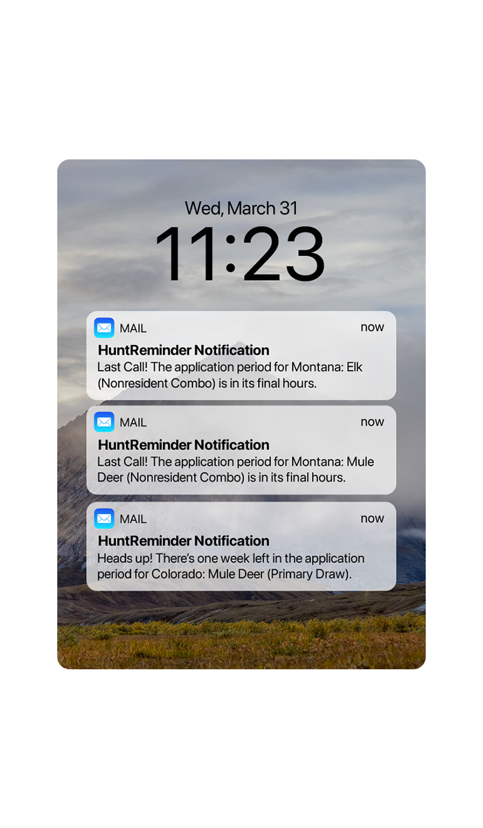 A mobile screenshot of alerts.