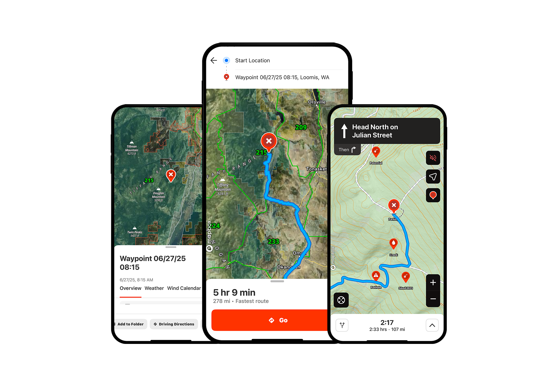 onX Hunt turn-by-turn navigation