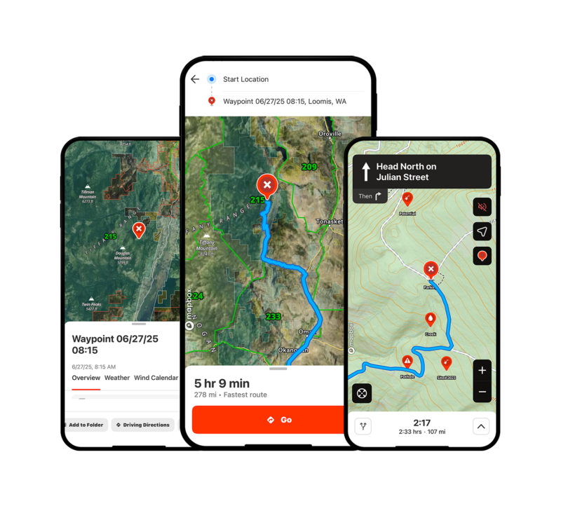onX Hunt turn-by-turn navigation