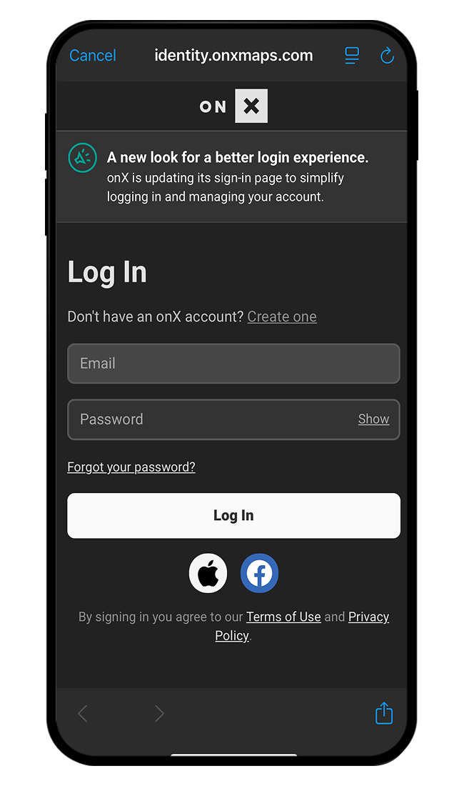 onX Hunt and Moultrie Trail Camera integration screen.