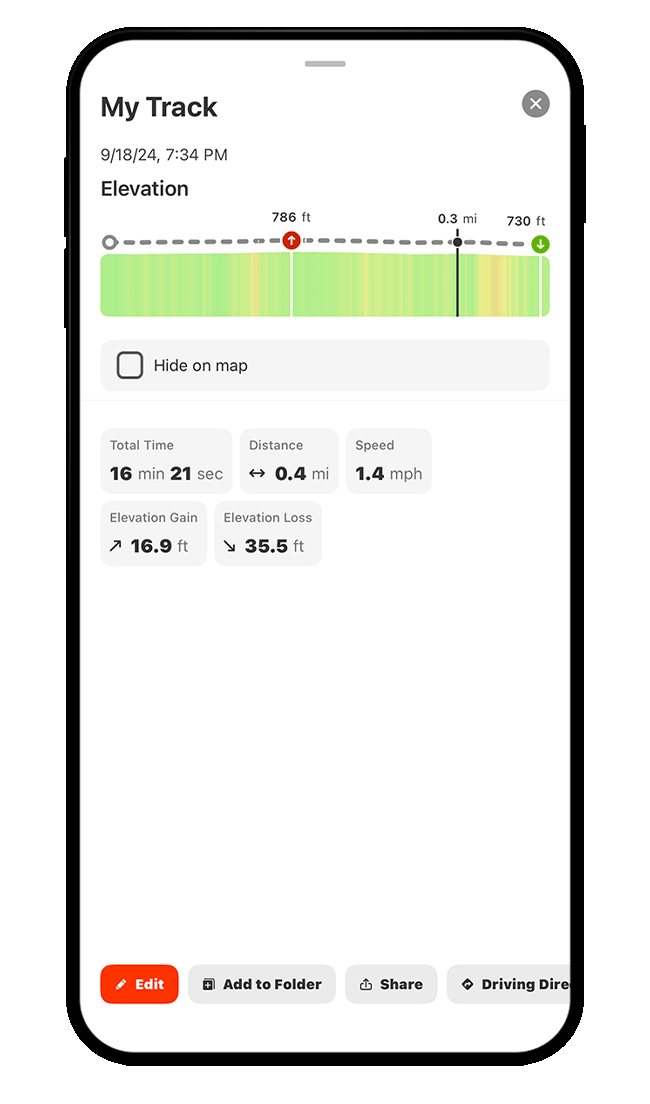 onX Hunt Tracker screenshot.