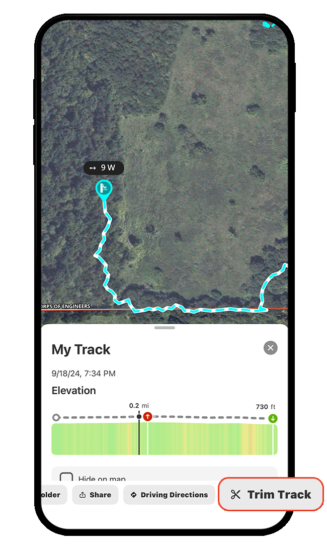 onX Hunt Tracker screenshot.
