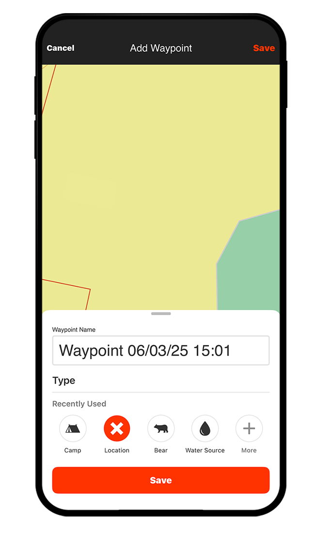 onX Hunt Waypoint