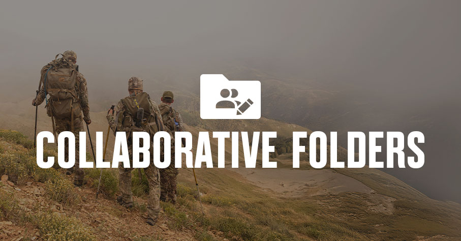 collaborative folders onx hunt app