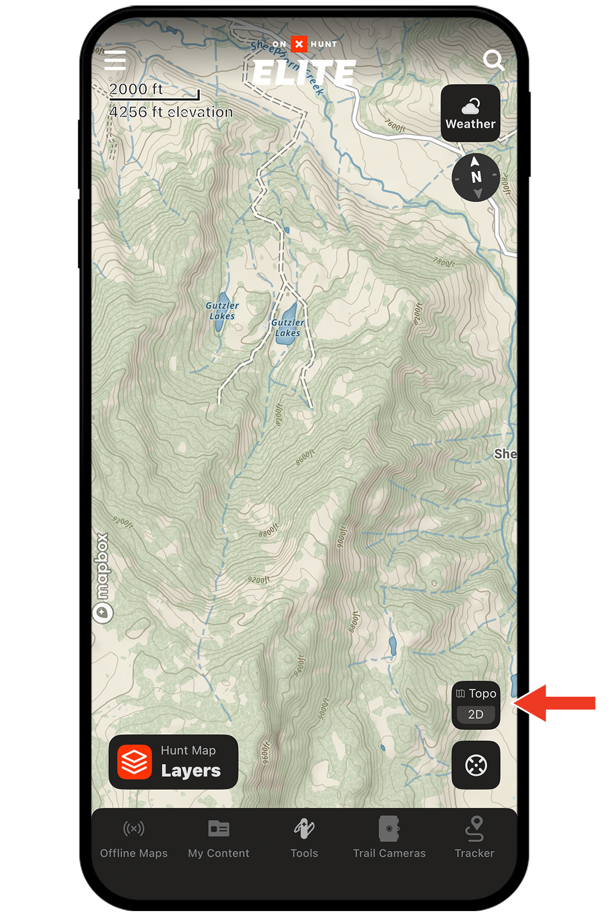 onX Hunt Lidar functionality.