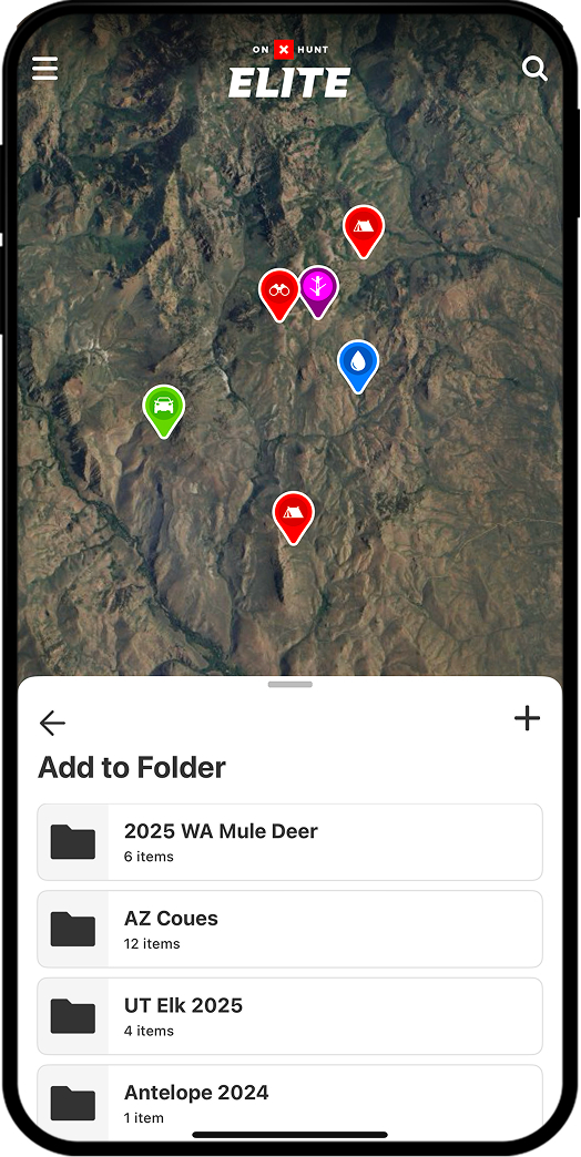 onX Hunt Collaborative Folders.