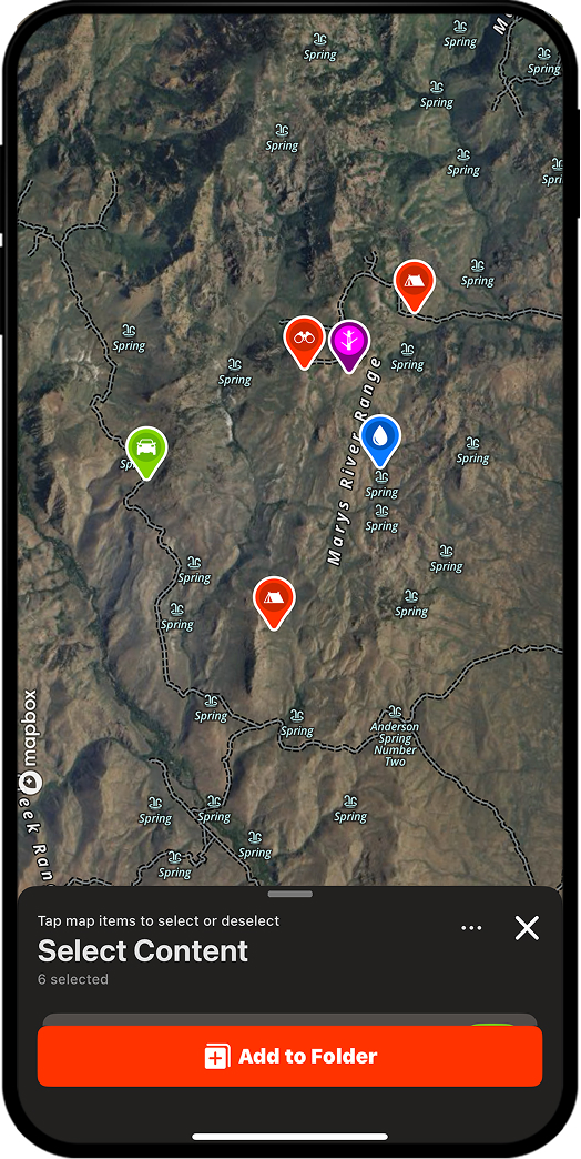 onX Hunt Collaborative Folders.