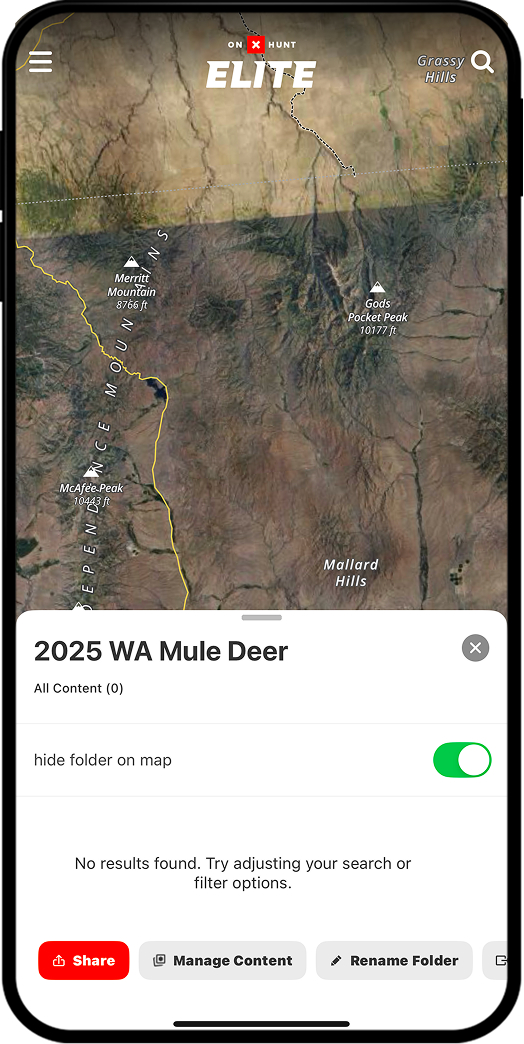 onX Hunt Collaborative Folders.