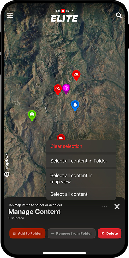 onX Hunt Collaborative Folders.