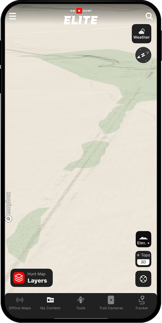 onX Hunt Lidar Maps.