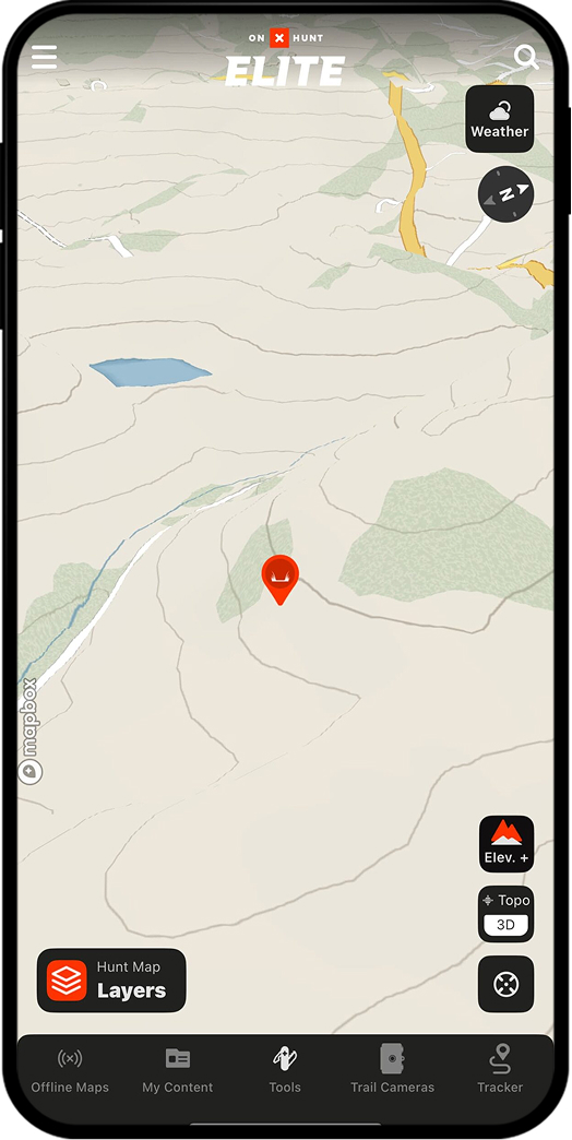 topo map showing contours.