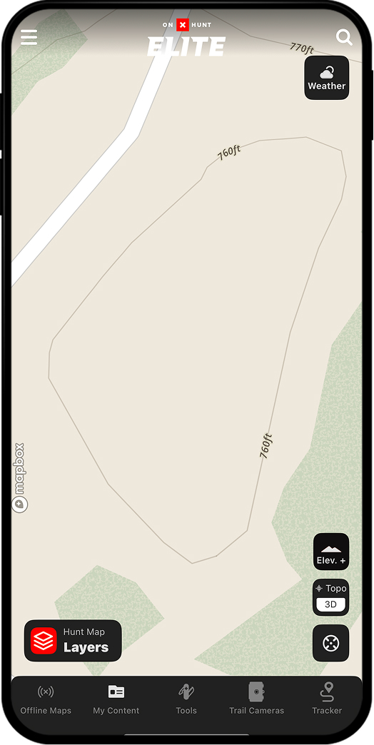 onX Hunt topo maps.