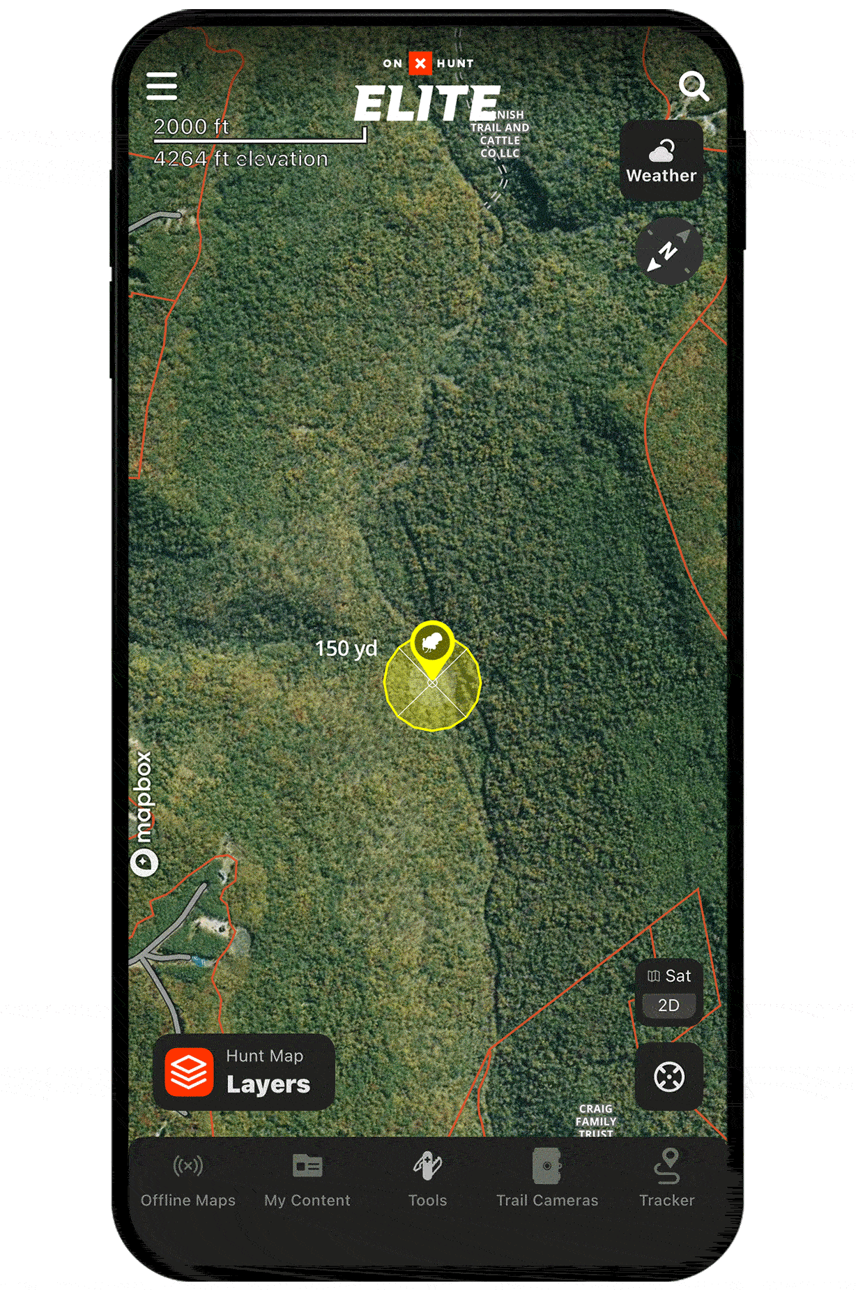onX Hunt's 3D Maps functionality.