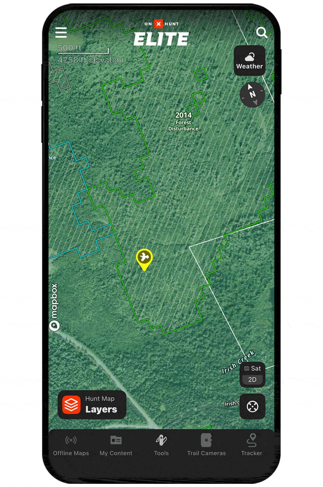 onX Hunt's 3D Maps functionality.