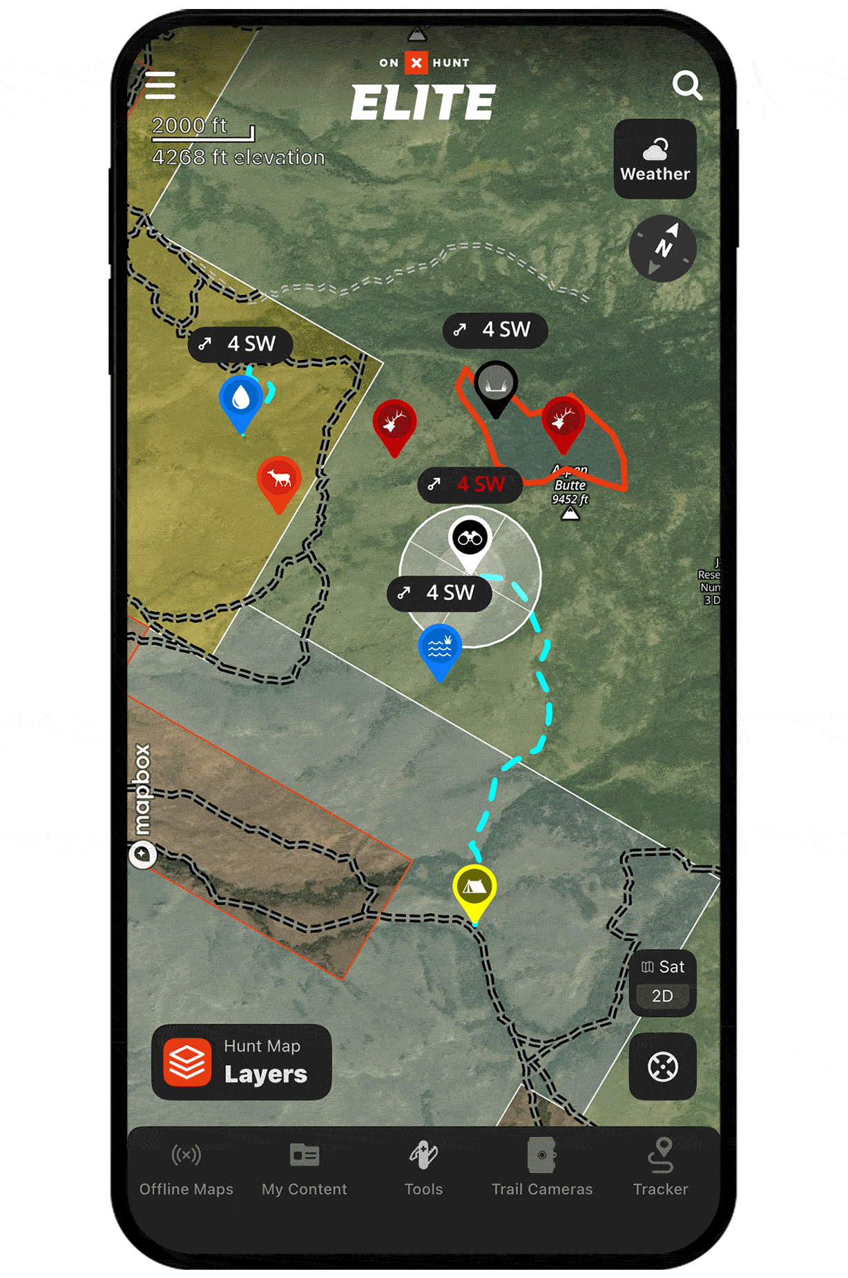 onX Hunt's 3D Maps functionality.