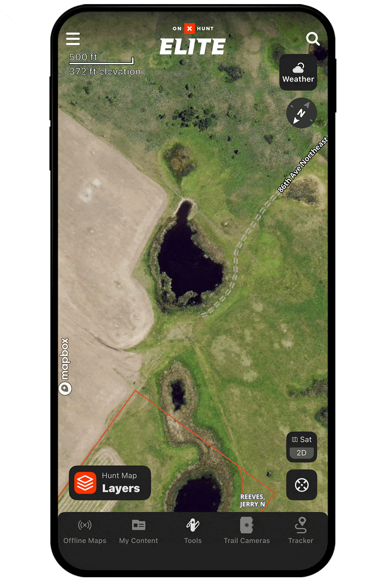 onX Hunt's 3D Maps functionality.