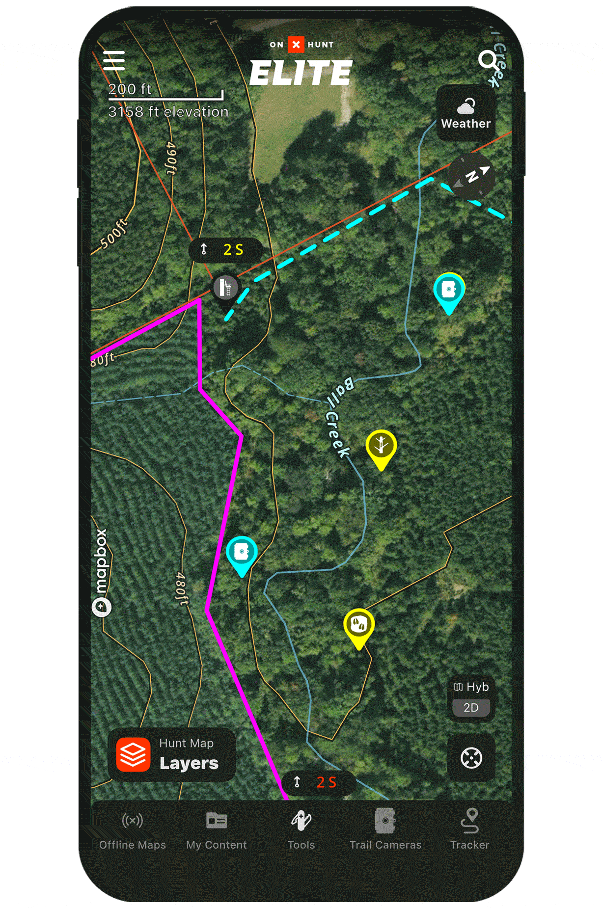 onX Hunt's 3D Maps functionality.