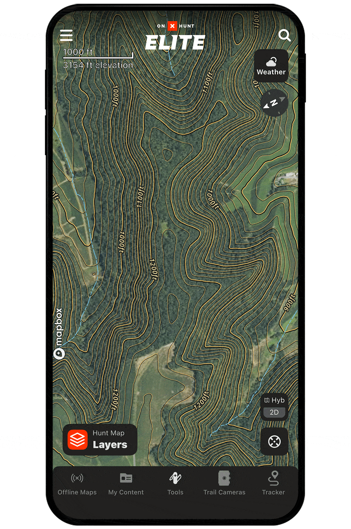 onX Hunt's 3D Maps functionality.