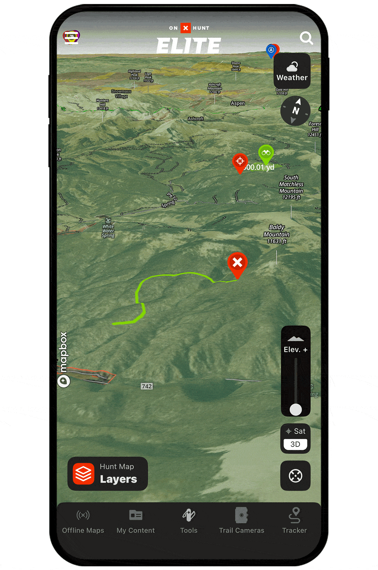 onX Hunt's 3D Maps functionality.