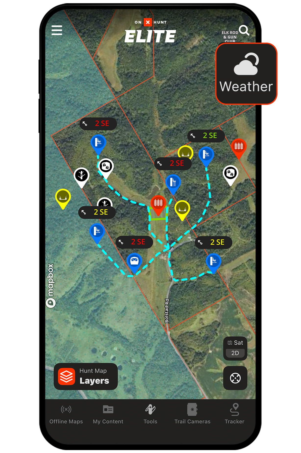 onX Hunt Deer Movement Forecast.