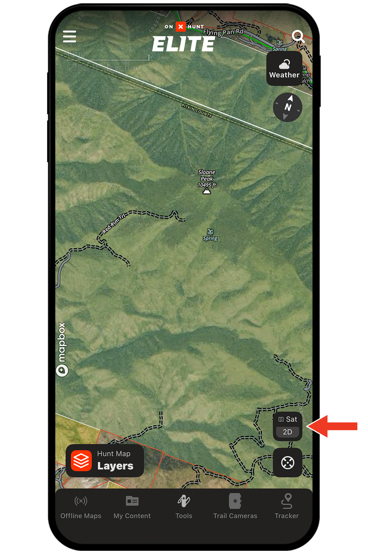 onX Hunt's 3D Maps functionality.