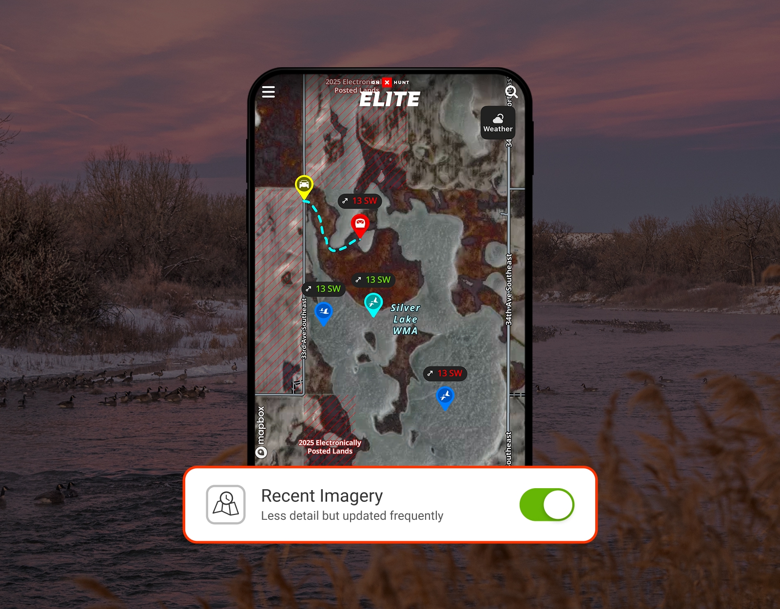 onX Hunt App's recent imagery feature