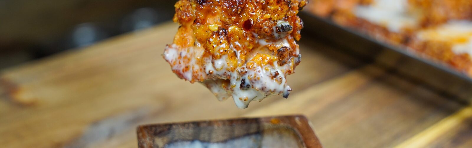 Hot honey wild turkey tender.